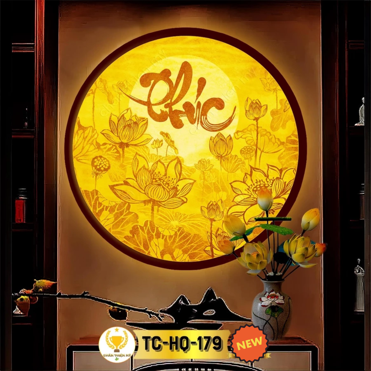 Đèn Hào Quang Trúc Chỉ Chân Thiện Mỹ [Mã TC-HQ-179]
