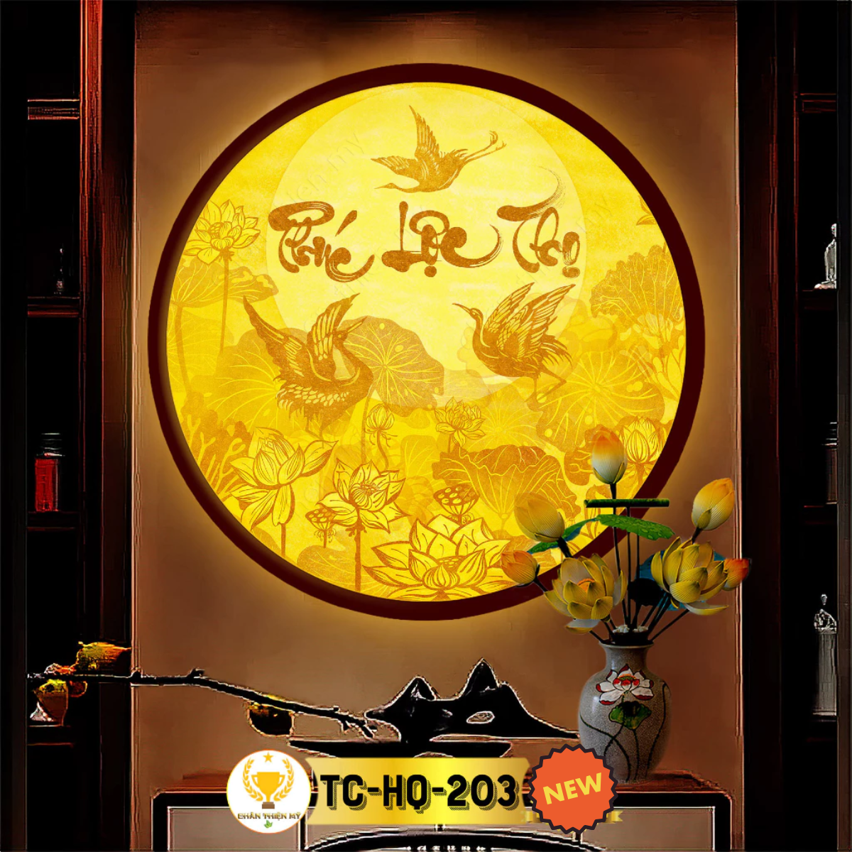 Đèn Hào Quang Trúc Chỉ Chân Thiện Mỹ [Mã TC-HQ-203]