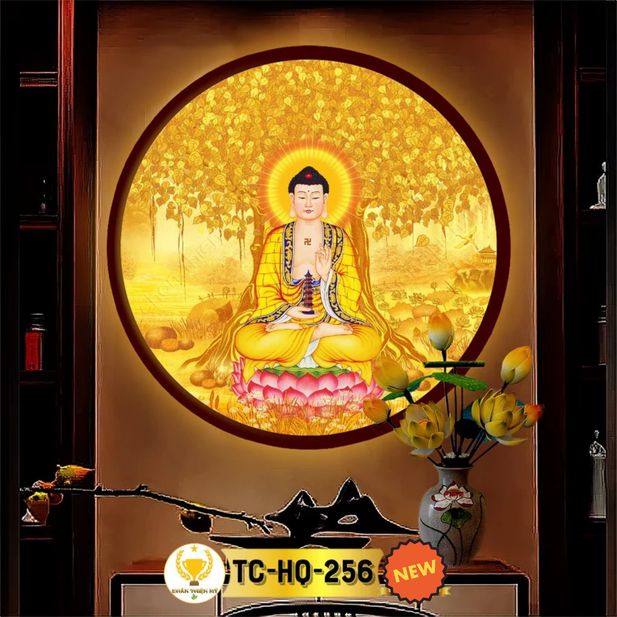 Đèn Hào Quang Trúc Chỉ Chân Thiện Mỹ [Mã TC-HQ-256]