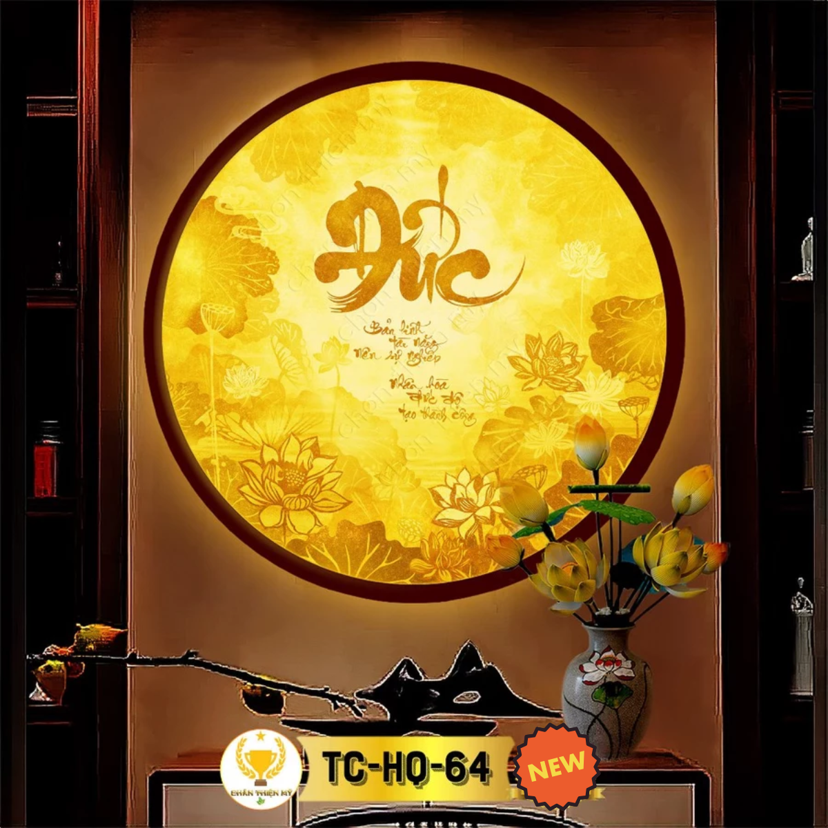Đèn Hào Quang Trúc Chỉ Chân Thiện Mỹ [Mã TC-HQ-64]