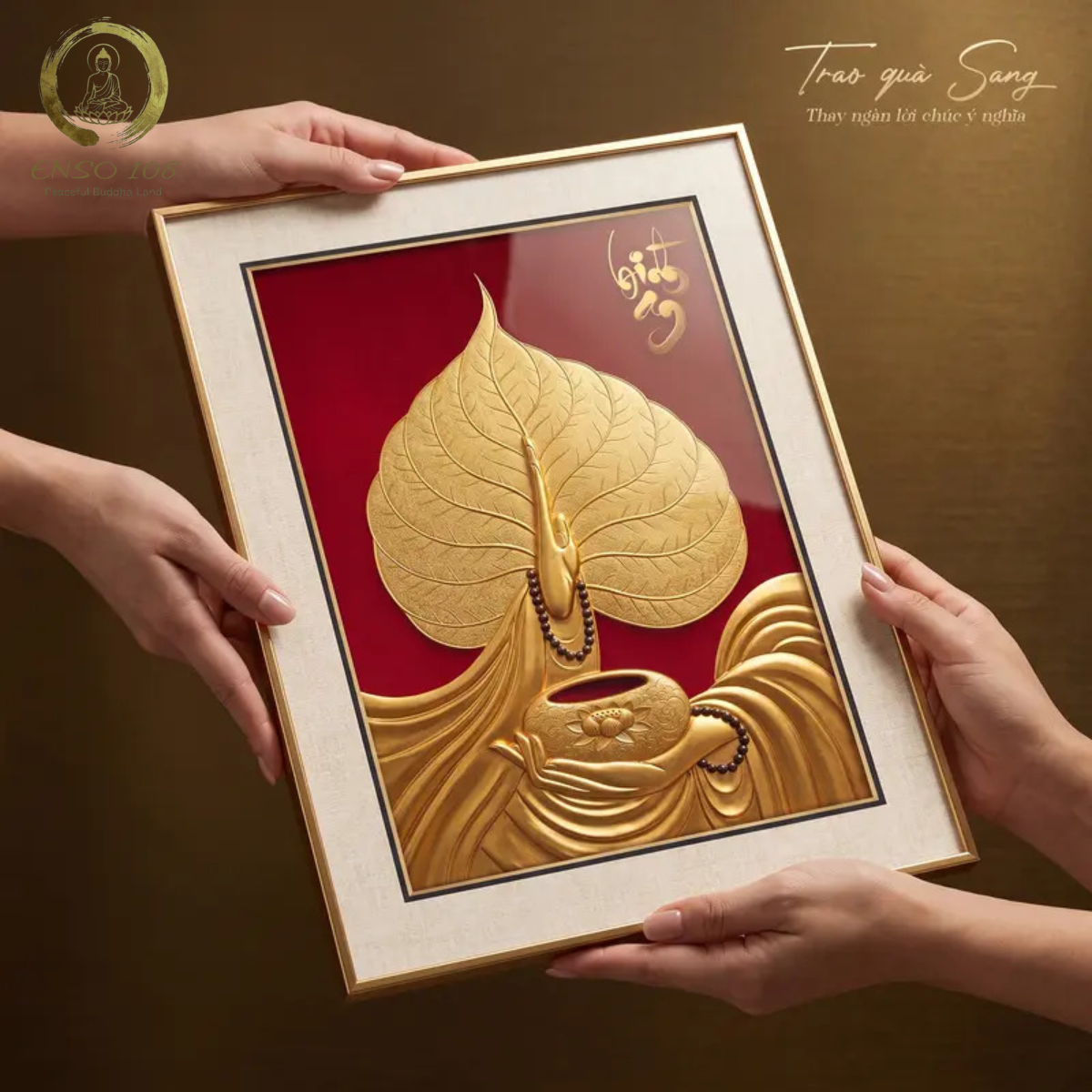 [KHUNG KIM LOẠI] Tranh tráng gương Phật Giáo 3D, quà tặng tân gia, quà tặng đối tác, quà tặng người thân sang trọng và ý nghĩa