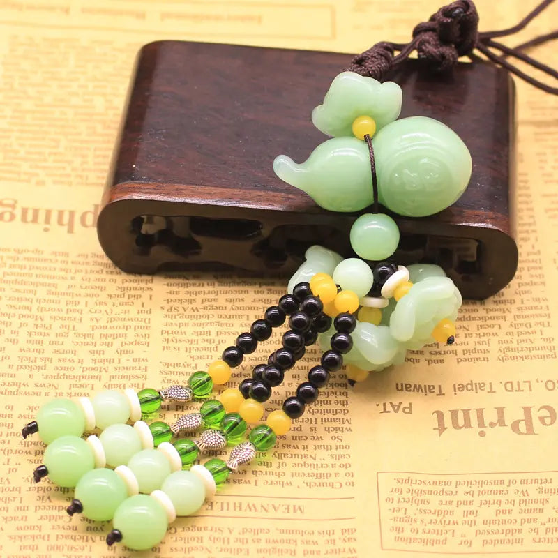 [Sale 70% Mừng Vu Lan] Khánh Treo Xe Phật Quan Âm Đá Ngọc – Hoa Ngọc - Phụ Kiện Oto