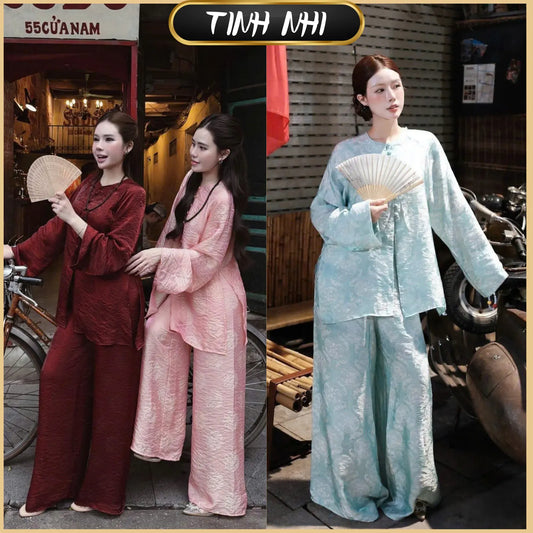 PP425 Pháp Phục Tằm Thọ Bà Ba Dáng Suông (Có Size Lớn)