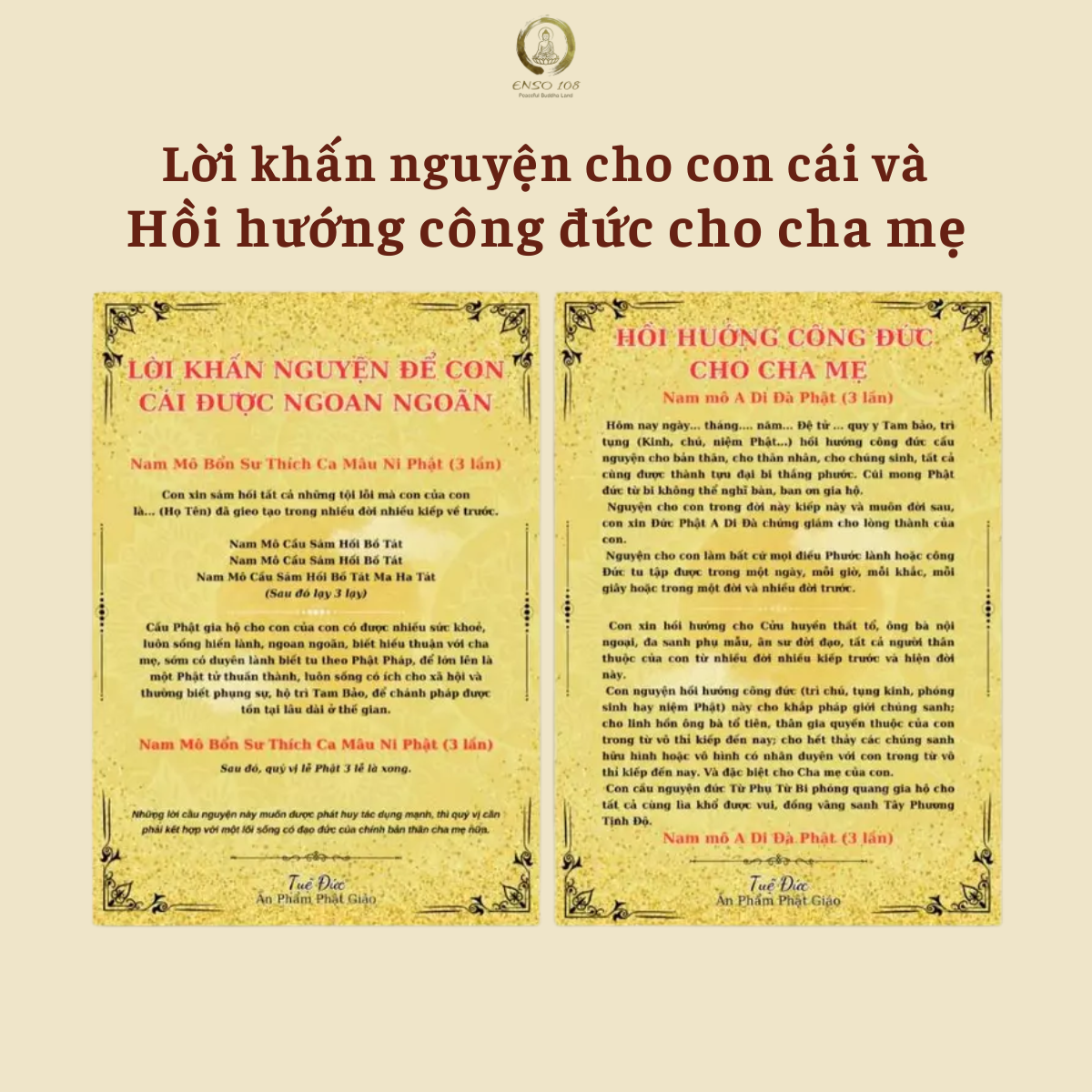 Lời Khấn Nguyện Để Con Cái Được Ngoan Ngoãn - Hồi Hướng Công Đức Cho Cha Mẹ