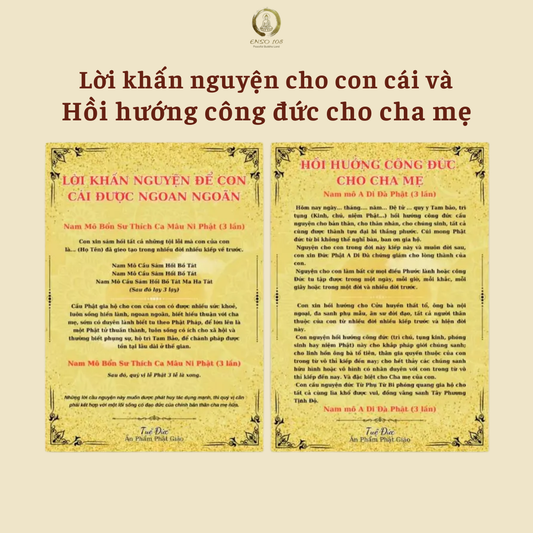 Lời Khấn Nguyện Để Con Cái Được Ngoan Ngoãn - Hồi Hướng Công Đức Cho Cha Mẹ