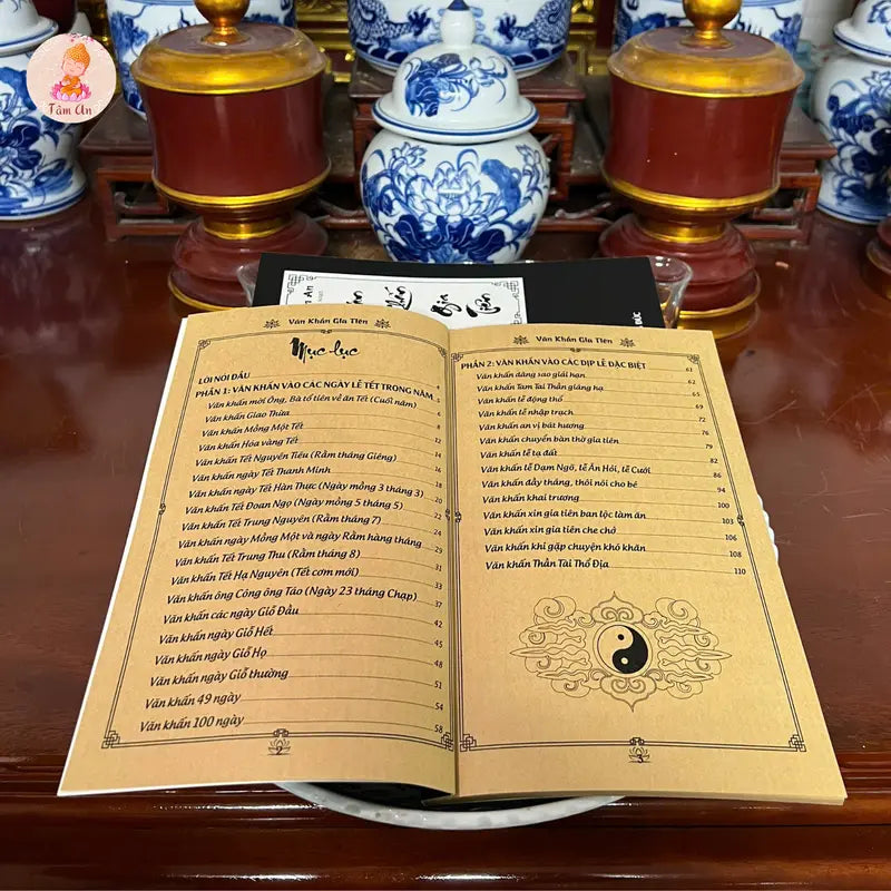 [Tặng tiền đài xin lộc] Sách cổ Văn Khấn Gia Tiên - Gồm đầy đủ các bài văn khấn cổ truyền