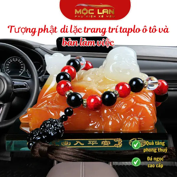 Tượng Phật Di Lặc Để Taplo Trên Xe, Trang Trí Bàn Làm Việc, Trang Trí Trong Nhà, Mang Lại May Mắn, Bình An