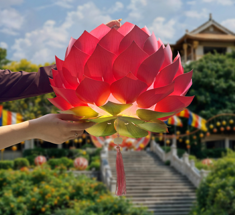 [45cm] Lồng Đèn "Thiên Diệp Liên Hoa' - Sen Nghìn Cánh