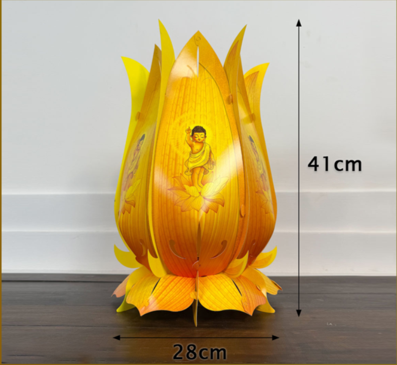 [41cm] Lồng Đèn Hoa Sen Lục Bình