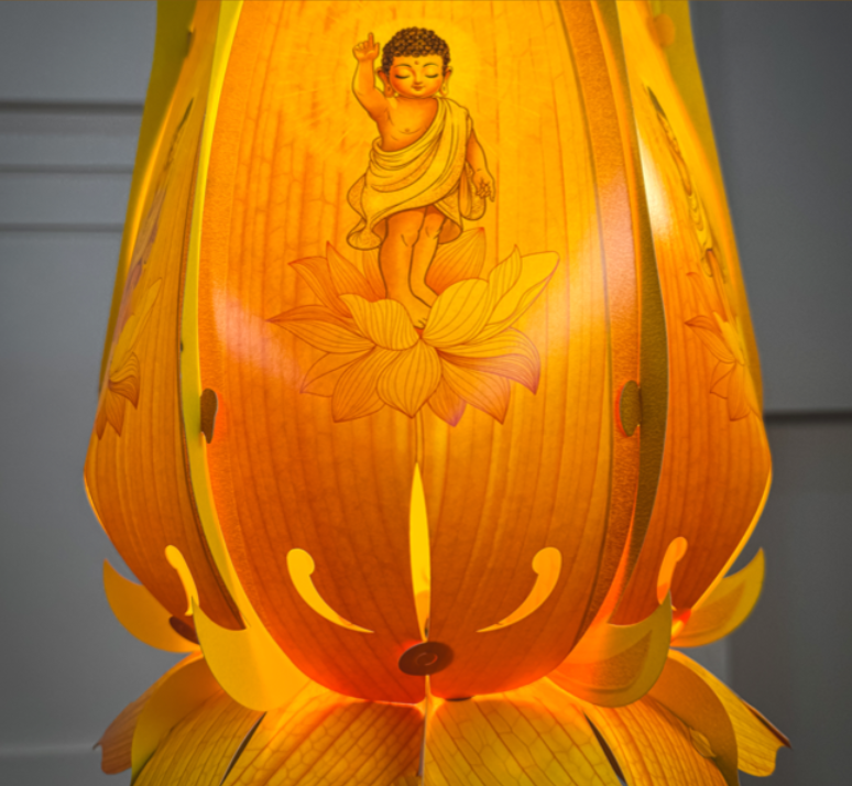 [41cm] Lồng Đèn Hoa Sen Lục Bình