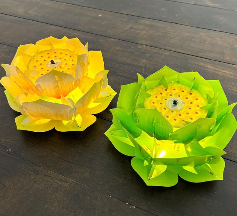 [16cm] Set 4 Hoa Sen Thả Nước/Cầm Tay/Treo Trang Trí Phật Giáo Bằng Nhựa