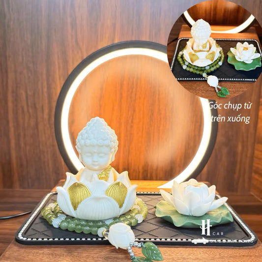 Tượng Phật Trang Trí Sakyamuni mỉm cười  bình an may mắn để trên taplo ô tô cao cấp- Tượng Phật trang trí taplo ô tô