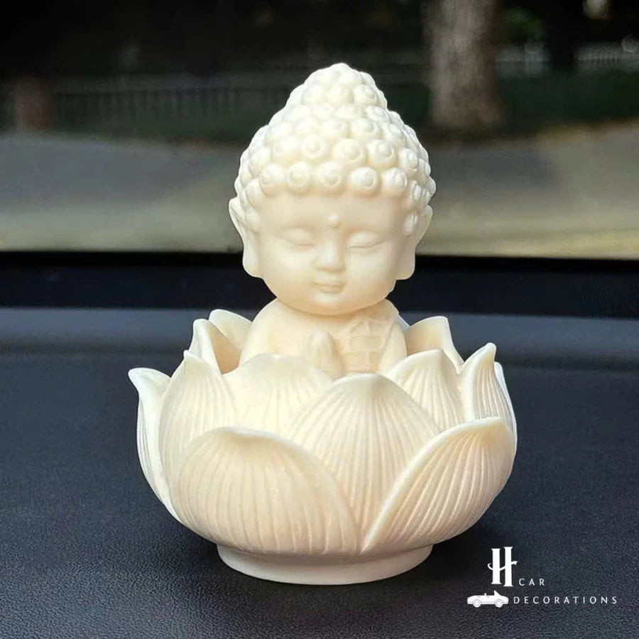 Tượng Phật Trang Trí Sakyamuni mỉm cười  bình an may mắn để trên taplo ô tô cao cấp- Tượng Phật trang trí taplo ô tô