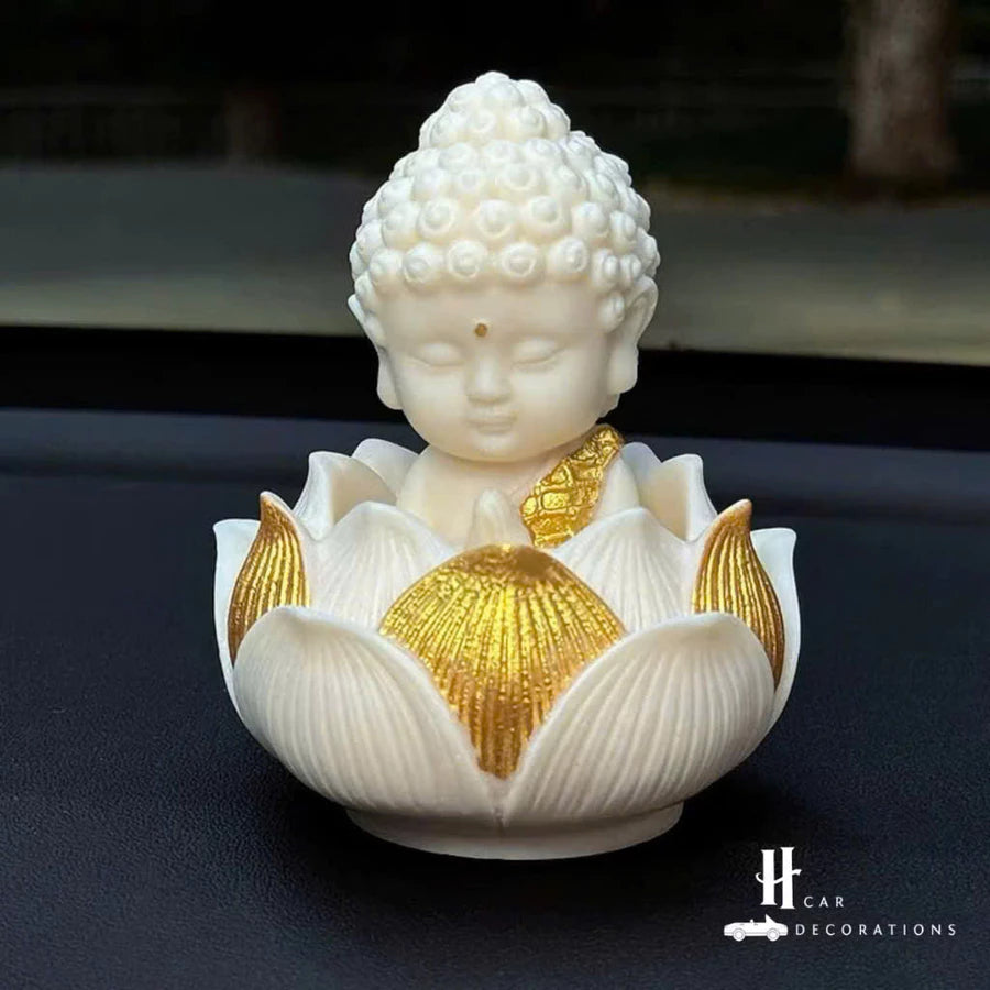 Tượng Phật Trang Trí Sakyamuni mỉm cười  bình an may mắn để trên taplo ô tô cao cấp- Tượng Phật trang trí taplo ô tô