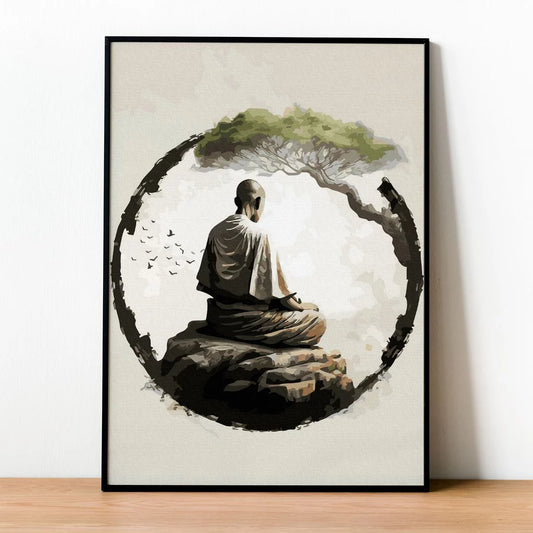 [7] Tranh tô màu theo số Phật giáo đã căng khung