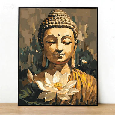 [15] Tranh tô màu theo số Phật giáo đã căng khung