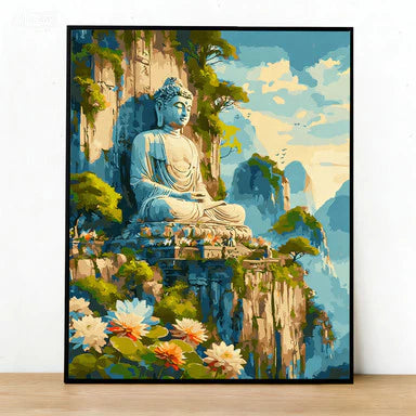 [1] Tranh tô màu theo số Phật giáo đã căng khung