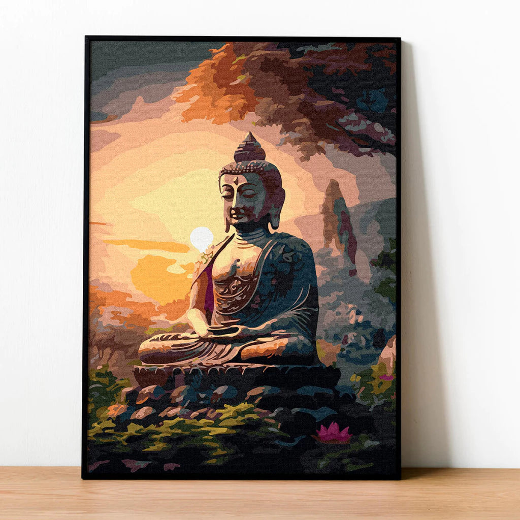 [Mẫu 2] Tranh Số Hoá Phật giáo đã căng khung