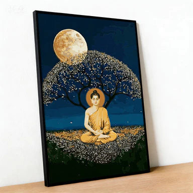 [23] Tranh tô màu theo số Phật giáo đã căng khung