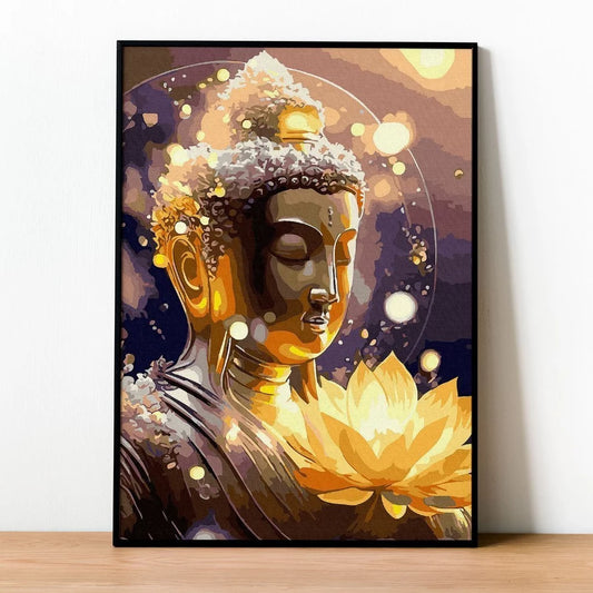 [25] Tranh tô màu theo số Phật giáo đã căng khung