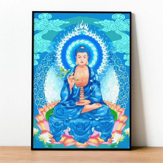 [13] Tranh tô màu theo số Phật giáo đã căng khung