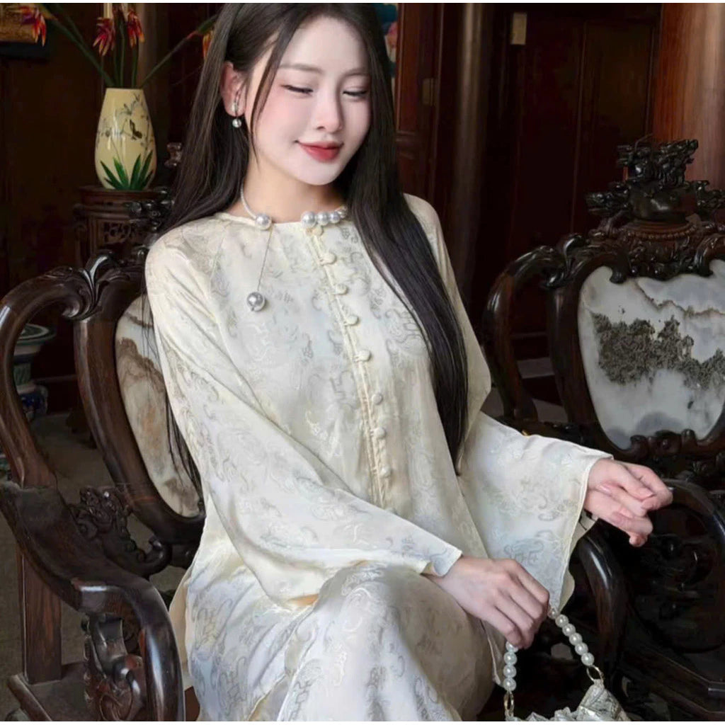 (Có Size Lớn)Set Bà Ba Tơ Tằm Tencel Ánh Kim Cao Cấp, Sang trọng