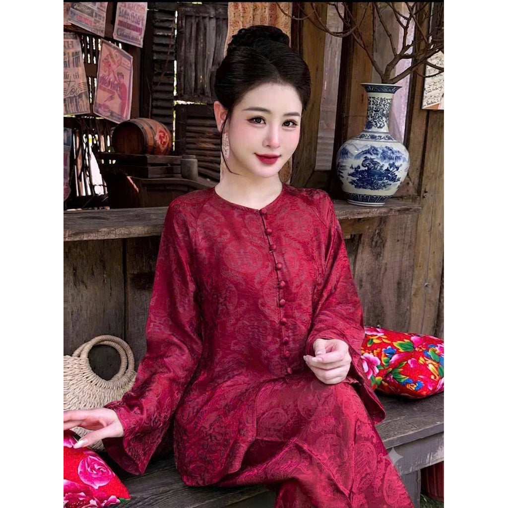(Có Size Lớn)Set Bà Ba Tơ Tằm Tencel Ánh Kim Cao Cấp, Sang trọng