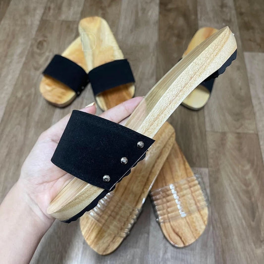Guốc mộc truyền thống có đế chống trơn mặc áo dài, áo bà ba, đi chùa, việt phục