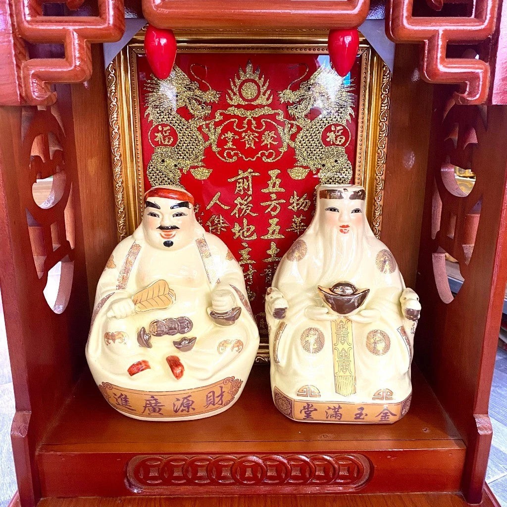 Tượng Tài Địa - Thần phát màu vàng ngà cao cấp