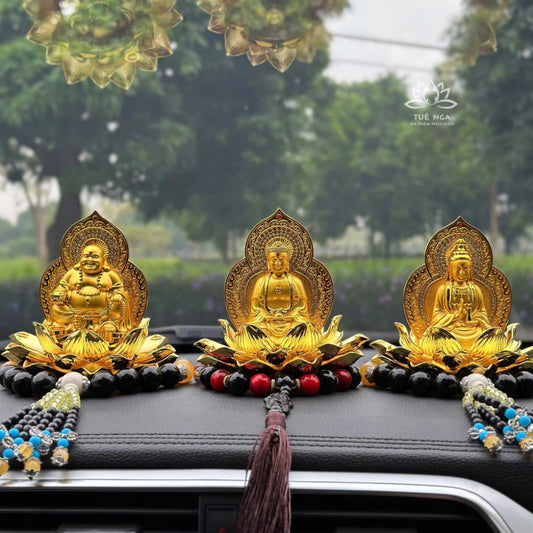 Tượng Phật Quan Âm, A Di Đà, Di Lặc, Đài Sen 2 Mặt, Cao Cấp, Sang Trọng