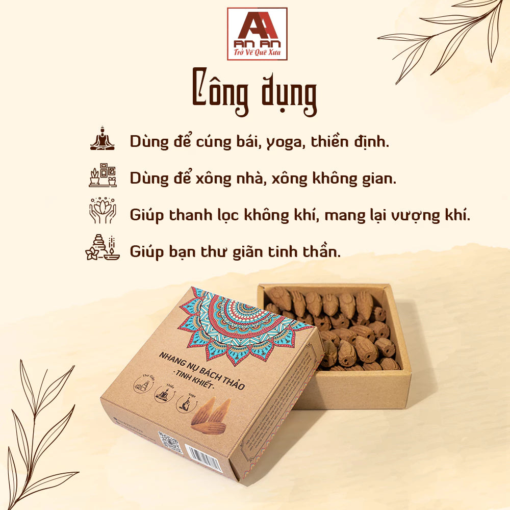 Nhang Nụ Bách Thảo Tinh Khiết An An - Hộp 39 Nụ
