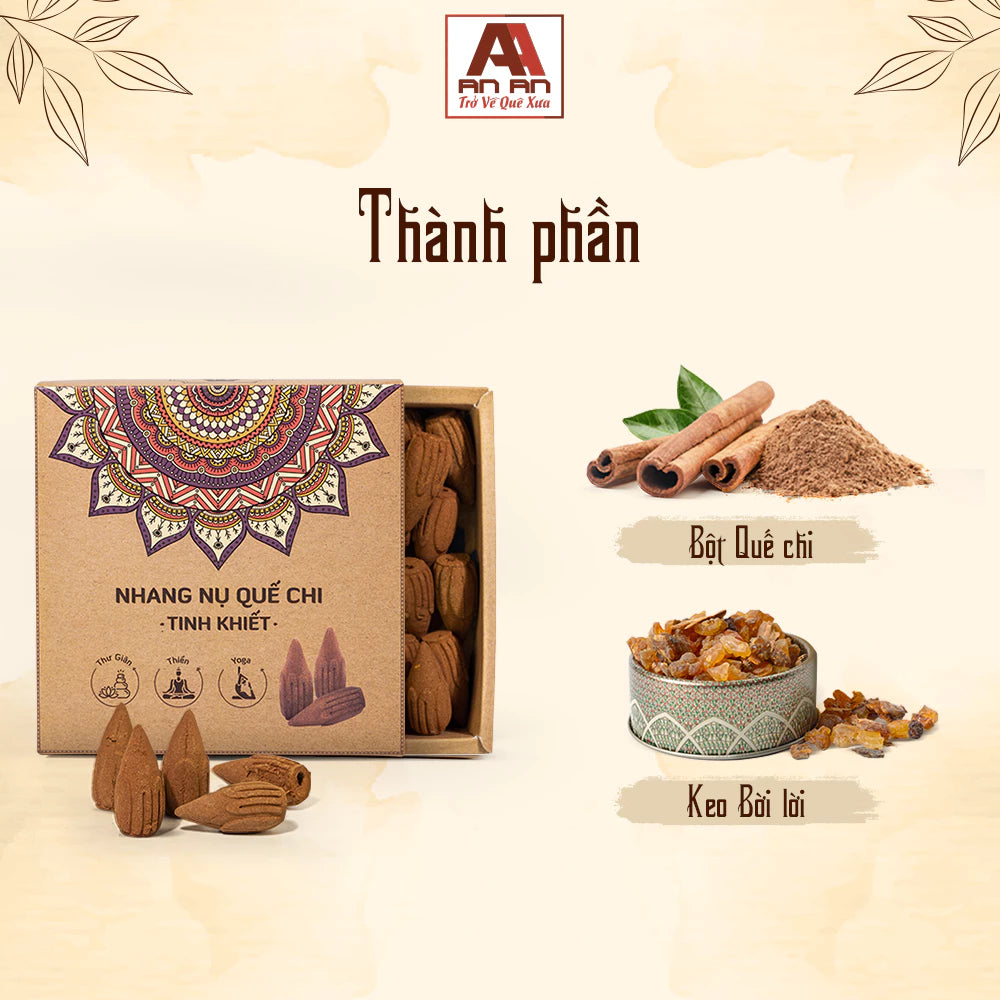 Nhang Nụ Quế Chi Tinh Khiết An An - Hộp 39 Nụ