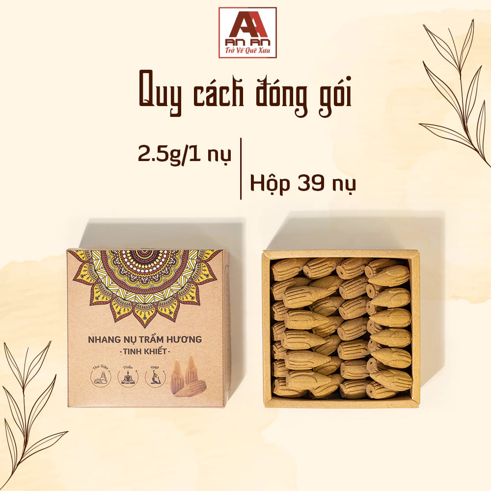 Nhang Nụ Trầm Hương Tinh Khiết An An - Hộp 39 Nụ