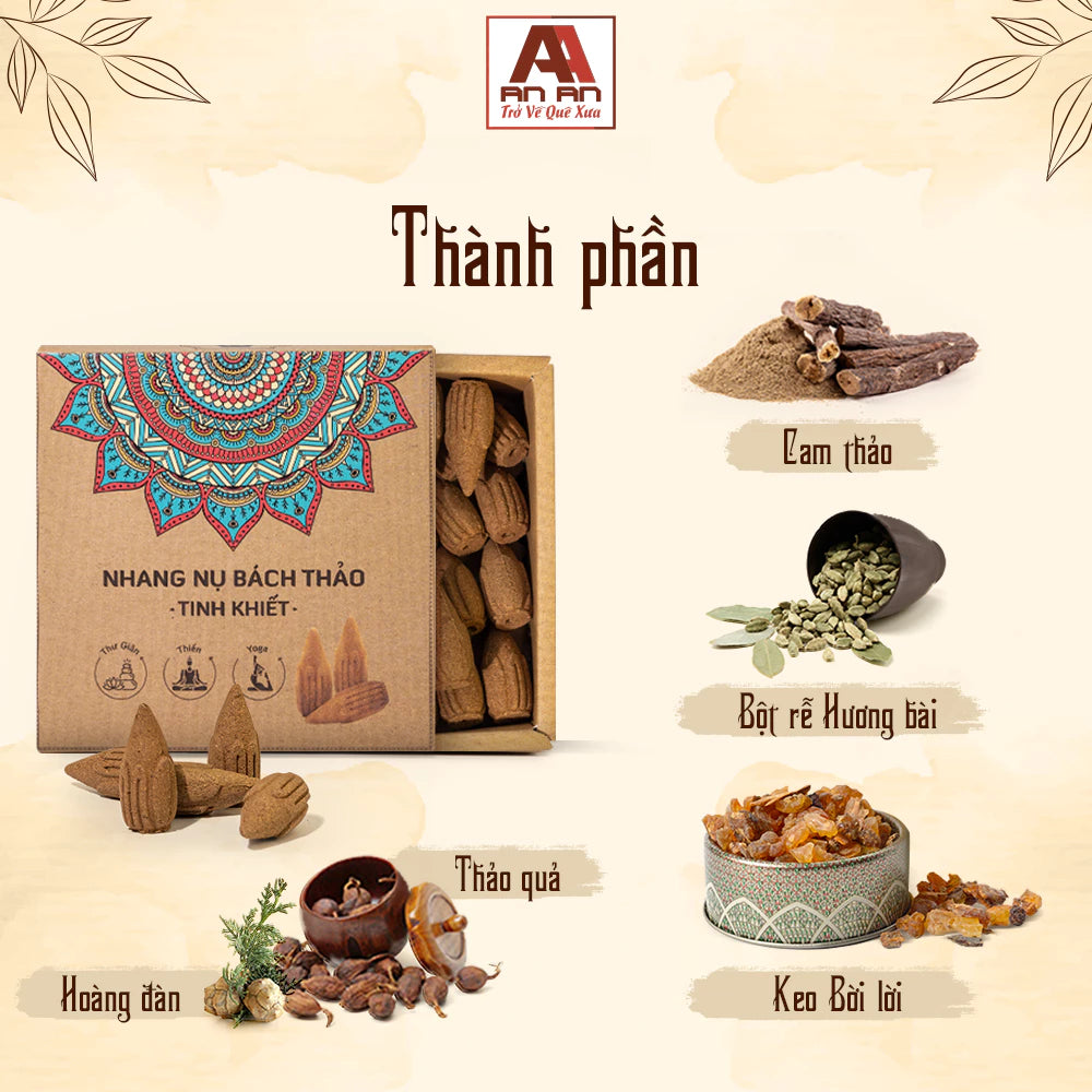Nhang Nụ Bách Thảo Tinh Khiết An An - Hộp 39 Nụ