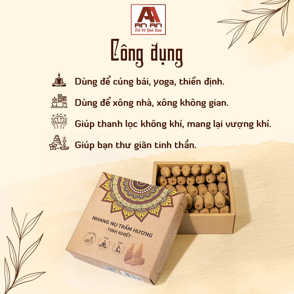 Nhang Nụ Trầm Hương Tinh Khiết An An - Hộp 39 Nụ