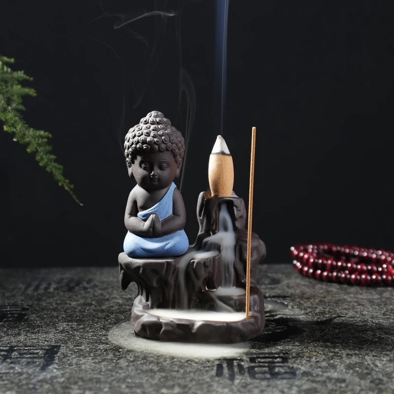 Thác Khói Chú Tiểu Gốm Sứ Cao Cấp - Bảo Trầm Linh Hương