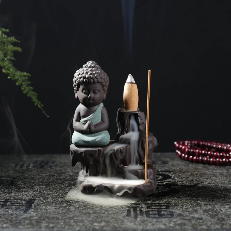 Thác Khói Chú Tiểu Gốm Sứ Cao Cấp - Bảo Trầm Linh Hương