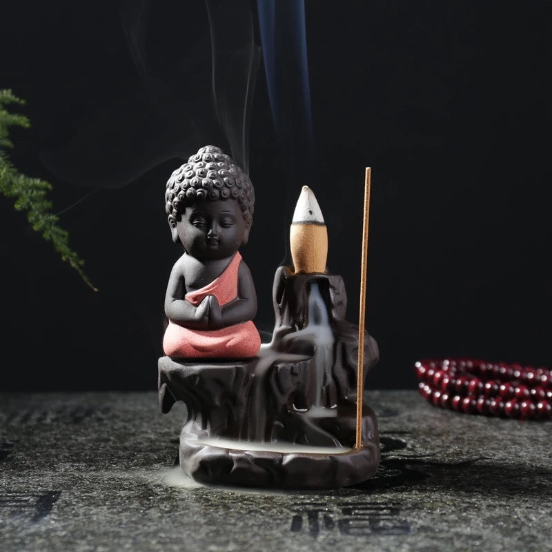 Thác Khói Chú Tiểu Gốm Sứ Cao Cấp - Bảo Trầm Linh Hương
