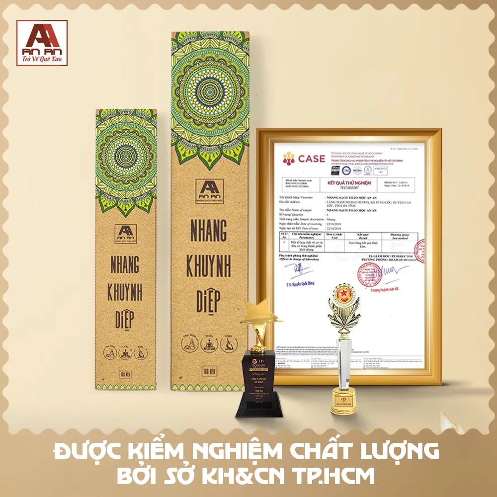 Nhang Sạch Khuynh Diệp Tự Nhiên An An - Hộp 100 Nén (30cm)