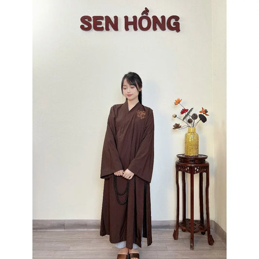 AT03 - Áo tràng pháp phục phật tử truyền thống thêu sen