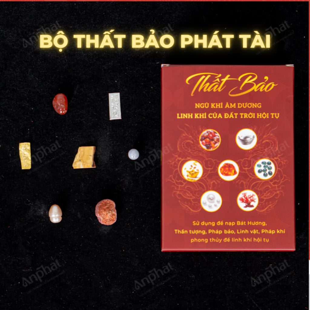 Bộ Cốt Thất Bảo AN PHÁT Chuẩn Phong Thủy - Cốt bát hương - Cốt bát nhang - Cốt tượng thần tài