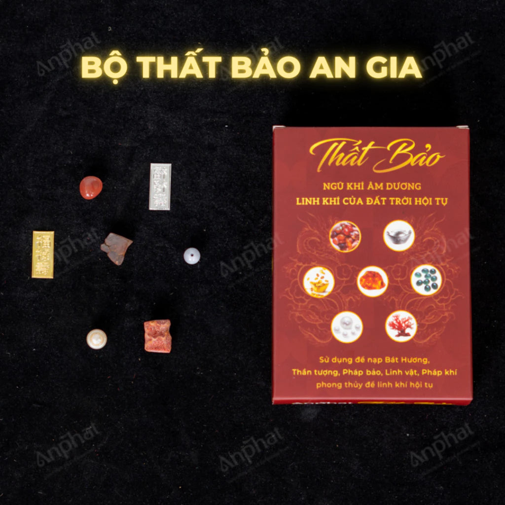 Bộ Cốt Thất Bảo AN PHÁT Chuẩn Phong Thủy - Cốt bát hương - Cốt bát nhang - Cốt tượng thần tài