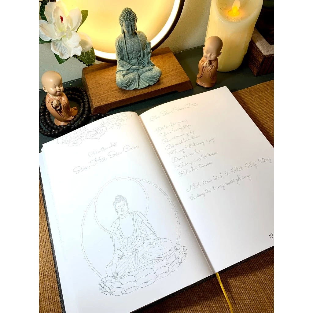 (Có tách lẻ) Bộ Sổ Tay Chép Kinh Bìa Cứng Cao Cấp (Địa Tạng, Chú Đại Bi, Dược Sư, Sám Hối) - Trí Huệ