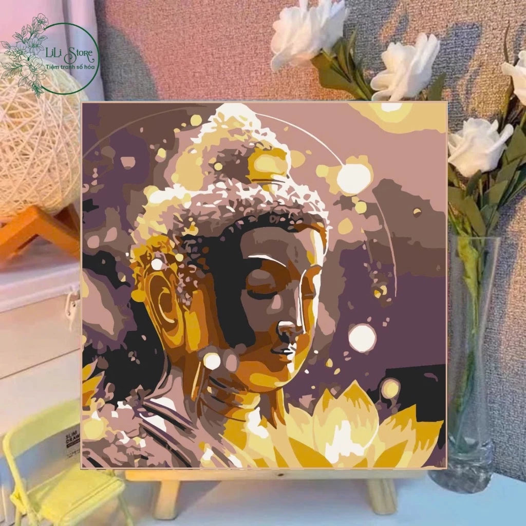 [27] Tranh Số Hoá Phật giáo đã căng khung 20x20cm