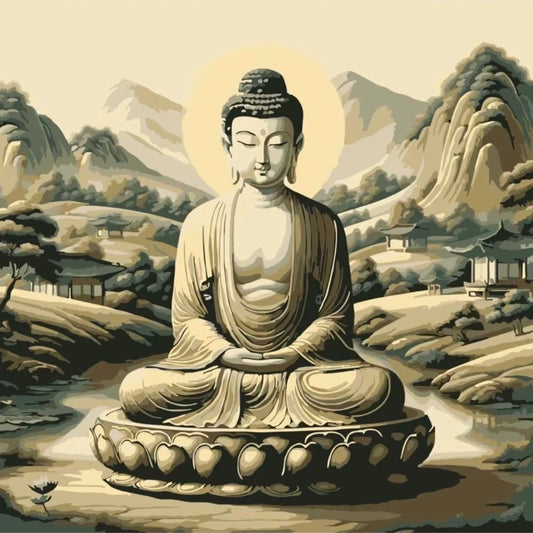 [44] Tranh Số Hoá Phật giáo đã căng khung 20x20cm