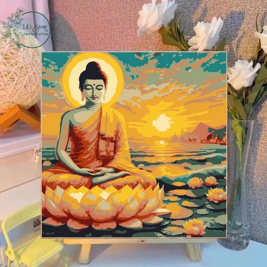 [51] Tranh Số Hoá Phật giáo đã căng khung 20x20cm