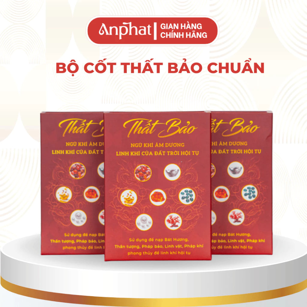 Bộ Cốt Thất Bảo AN PHÁT Chuẩn Phong Thủy - Cốt bát hương - Cốt bát nhang - Cốt tượng thần tài