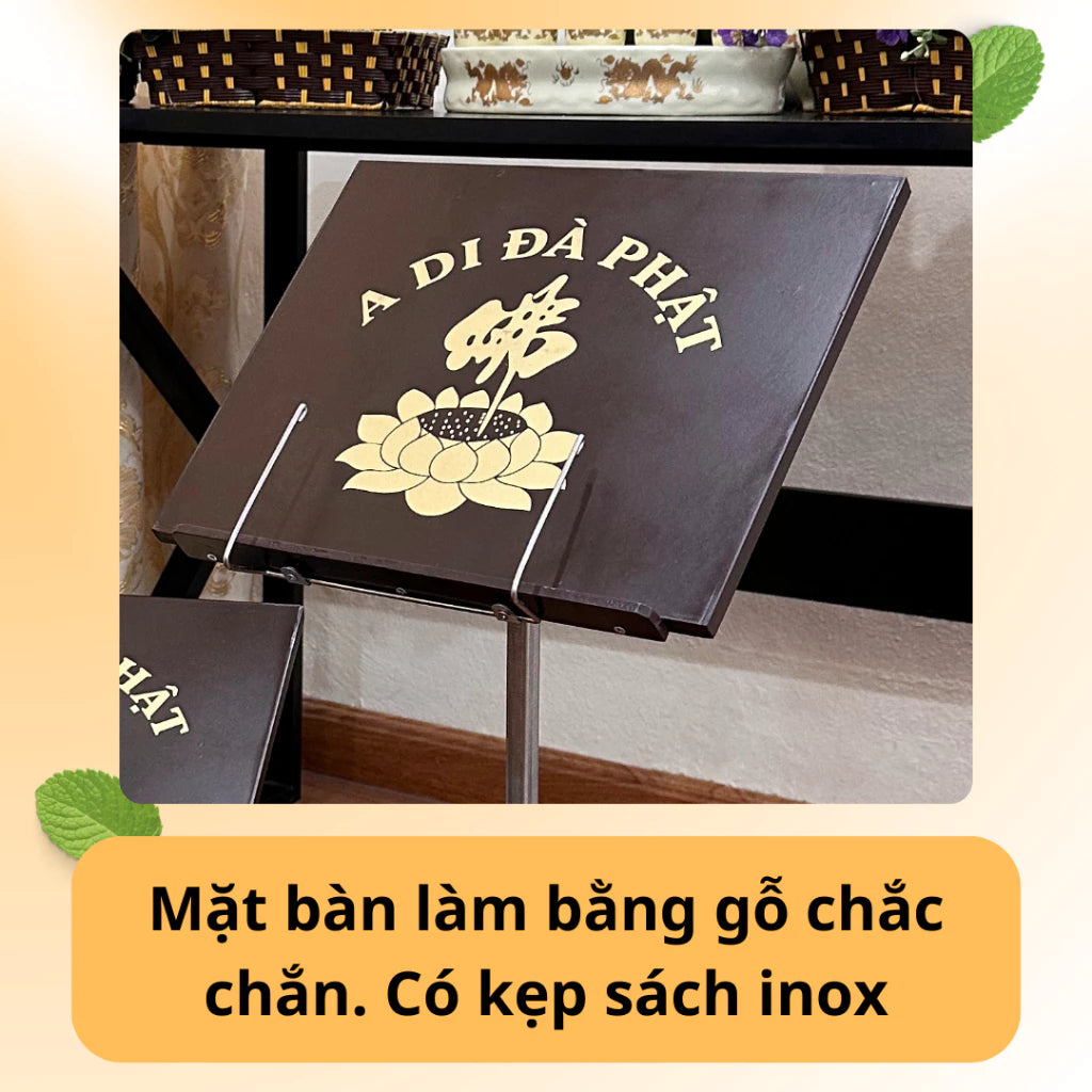 [Xả kho] Combo Tọa Cụ + Bàn Tụng Kinh Cao Cấp - Tặng Túi + Vòng Tay + Lá Bồ Đề