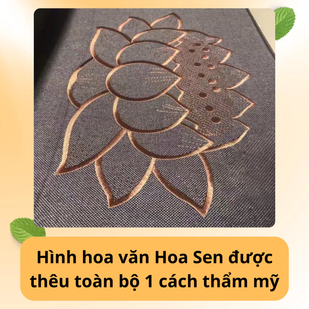 [Xả kho] Combo Tọa Cụ + Bàn Tụng Kinh Cao Cấp - Tặng Túi + Vòng Tay + Lá Bồ Đề