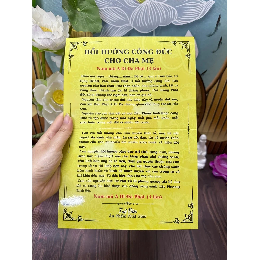 Lời Khấn Nguyện Để Con Cái Được Ngoan Ngoãn - Hồi Hướng Công Đức Cho Cha Mẹ